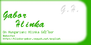 gabor hlinka business card